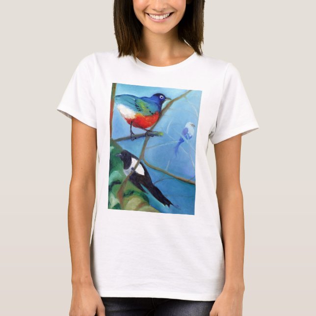 Baum voll von Vögeln 2012 T-Shirt (Vorderseite)