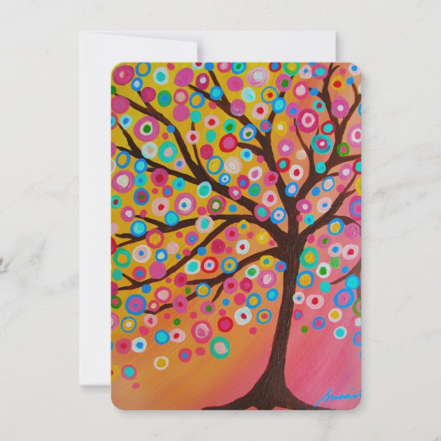 Baum von Leben-Bar-Schläger Mitzvah Einladungen (Vorderseite)