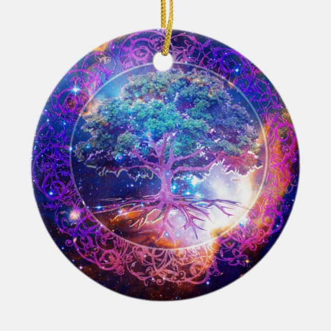 Baum von LebenWellness Keramikornament (Vorne)
