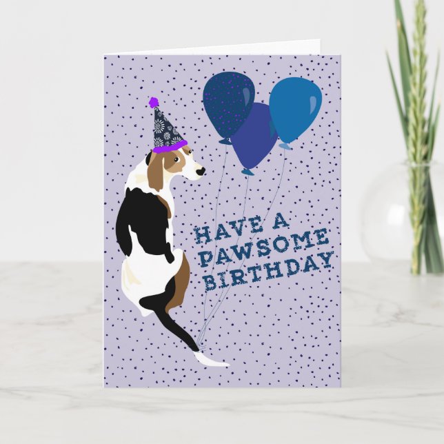 Baum-WandererCoonhound Pawsome Geburtstag Karte (Vorderseite)