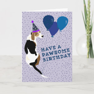 Baum-WandererCoonhound Pawsome Geburtstag Karte