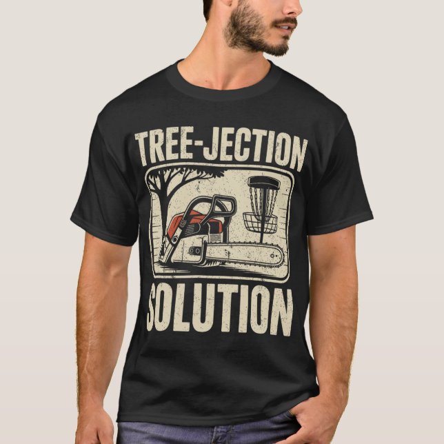 Baum-Wurf-Lösung Lustiger Disc-Golf _3  T-Shirt (Vorderseite)