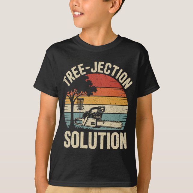 Baum-Wurf-Lösung Lustiges Disc-Golf _2  T-Shirt (Vorderseite)
