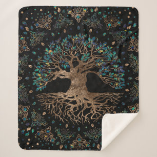 Baum - Yggdrasil Golden und Marmor Sherpadecke