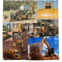 Baumaschinen Duschvorhang