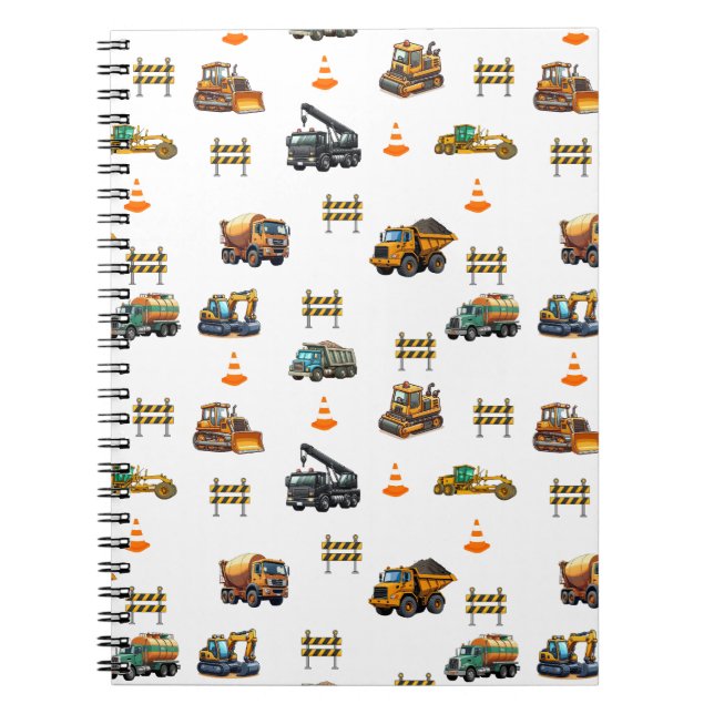 Baumaschinen Notizblock (Vorderseite)