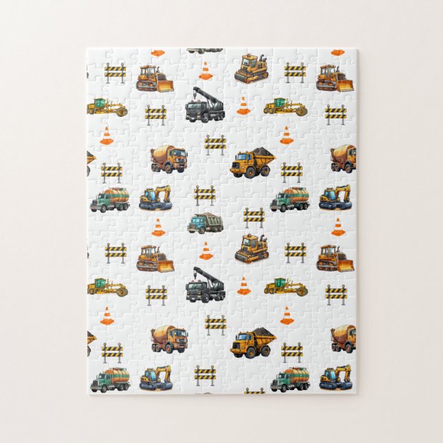 Baumaschinen Puzzle (Vertikal)