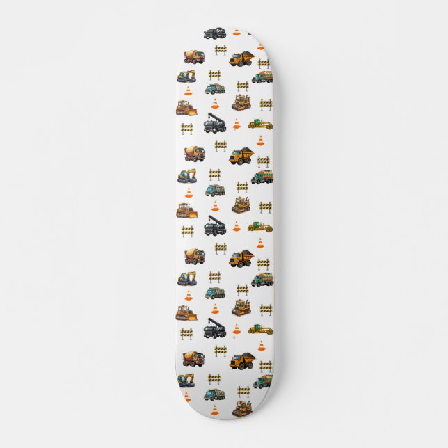 Baumaschinen Skateboard (Vorne)