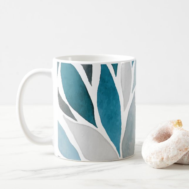 Baumblätter Kaffeetasse (Mit Donut)