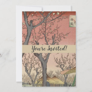 Baumblüten Pflaumengarten Japanisch Einladung