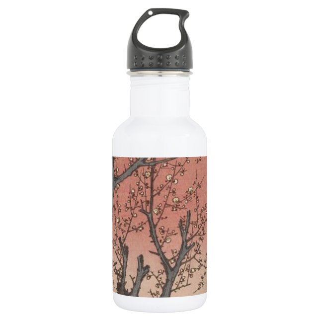 Baumblüten Pflaumengarten Japanisch Trinkflasche (Vorderseite)