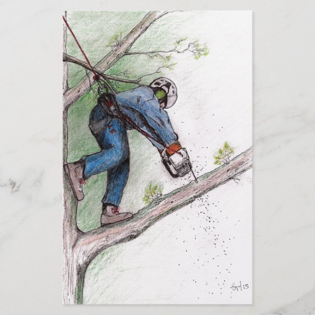 Baumchirurg Arborist Briefpapier (Vorderseite)