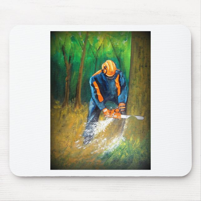 Baumchirurg Arborist Forester Mousepad (Vorne)