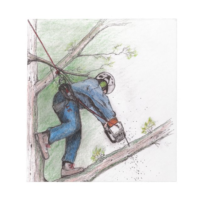 Baumchirurg Arborist Lumberjack Notizblock (Vorderseite)
