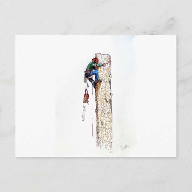 Baumchirurg Arborist Postkarte (Vorderseite)
