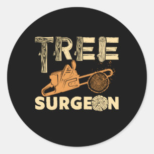 Baumchirurg Arborist Runder Aufkleber