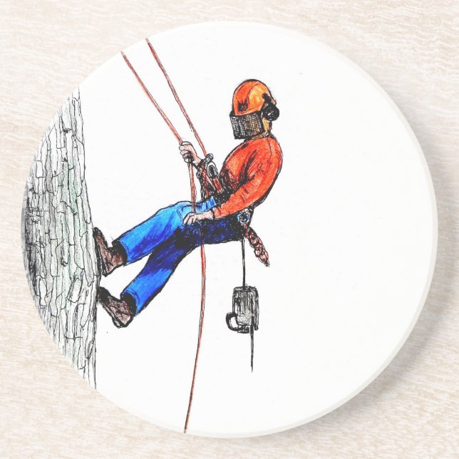 Baumchirurg Arborist Untersetzer (Vorne)