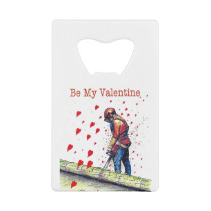 Baumchirurg Arborist Valentine Card Geldbeutel Flaschenöffner