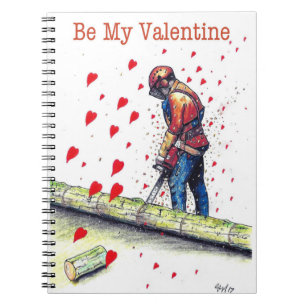 Baumchirurg Arborist Valentine Card Notizblock
