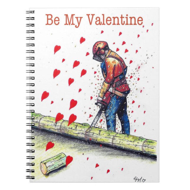 Baumchirurg Arborist Valentine Card Notizblock (Vorderseite)