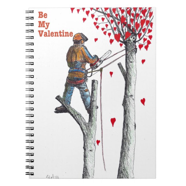 Baumchirurg Arborist Valentine Card Notizblock (Vorderseite)