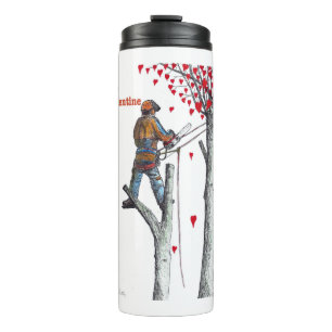 Baumchirurg Arborist Valentine Card Thermosbecher