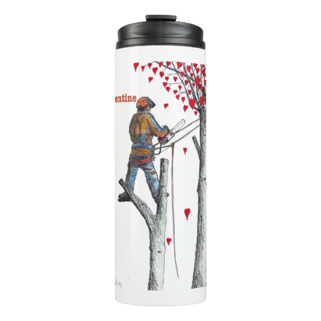 Baumchirurg Arborist Valentine Card Thermosbecher (Vorderseite)
