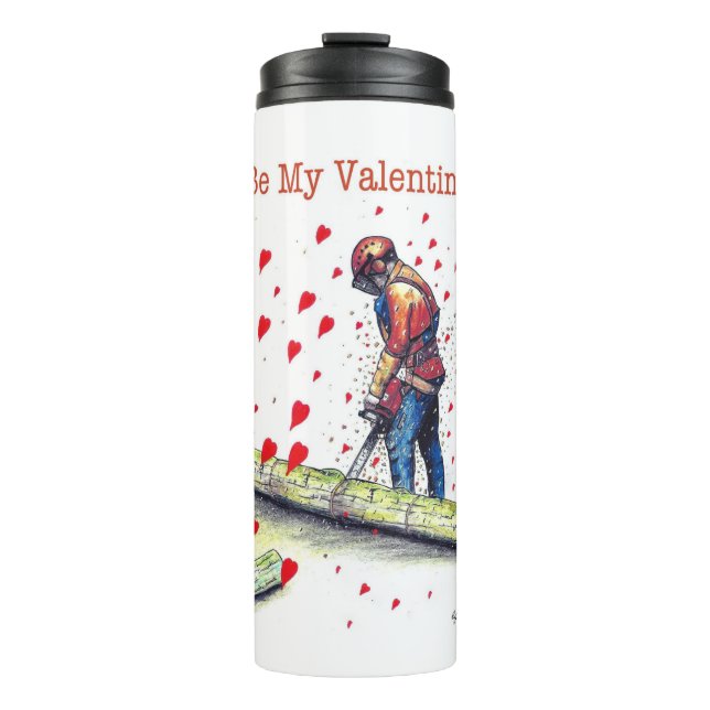 Baumchirurg Arborist Valentine Card Thermosbecher (Vorderseite)