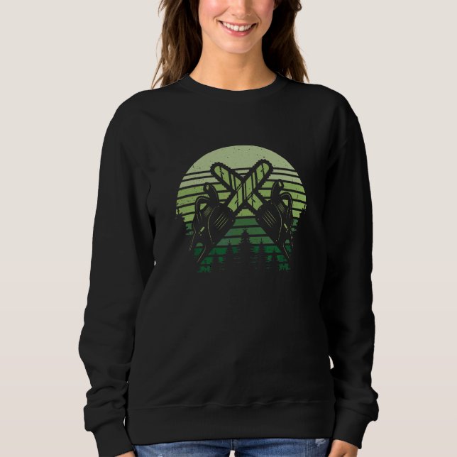 Baumchirurg Retro Holzfäller Holzarbeiter Holzfäll Sweatshirt (Vorderseite)