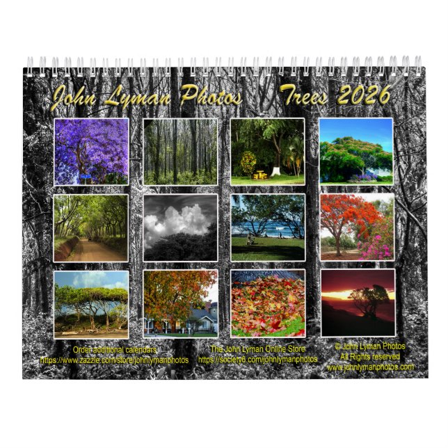Bäume 2026 Kalender (Rückseite)