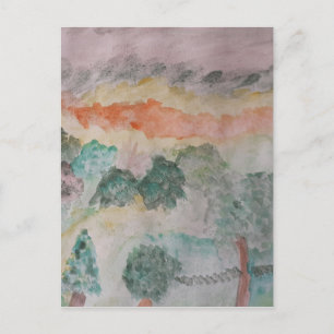 Bäume an der Bucht Postkarte