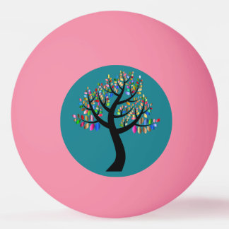 Bäume auf Rosa Tischtennisball