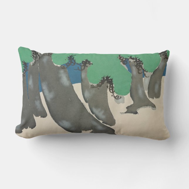 Bäume aus Momoyogusa-Blume eines hundert Generats Lendenkissen (Vorderseite)