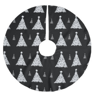 BÄUME AUS SCHWARZ UND WEISS POLYESTER WEIHNACHTSBAUMDECKE
