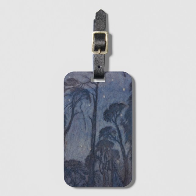 Bäume bei Twilight (von Edward Robert Hughes) Gepäckanhänger (Vorderseite Vertikal)