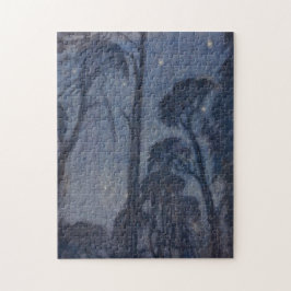 Bäume bei Twilight (von Edward Robert Hughes) Puzzle