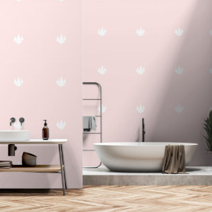 Bäume blass pink tapete