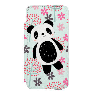 Bäume, Blume und Panda-Bären Incipio Watson™ iPhone 5 Geldbörsen Hülle