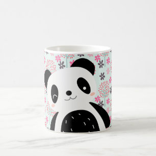 Bäume, Blumen und Panda-Bären Kaffeetasse