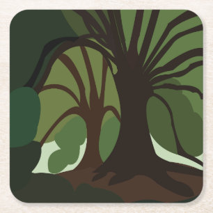 Bäume Botanische Natur Rechteckiger Pappuntersetzer