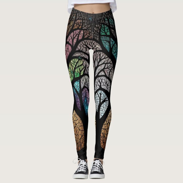 Bäume des Lebens Girl Power & Liebe Leggings (Vorderseite)