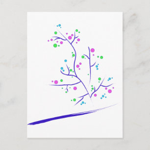 Bäume, die glücklich sind postkarte