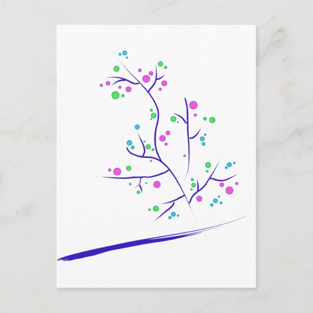 Bäume, die glücklich sind postkarte (Vorderseite)