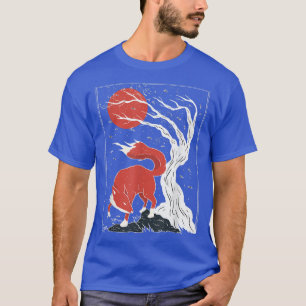 Bäume Füchse Forests Wildlife Night T - Shirt