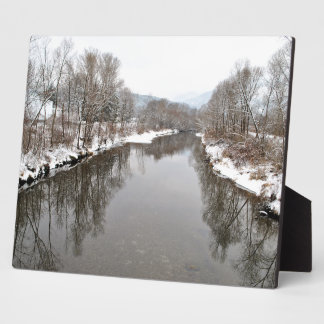 Bäume im Fluss Fotoplatte