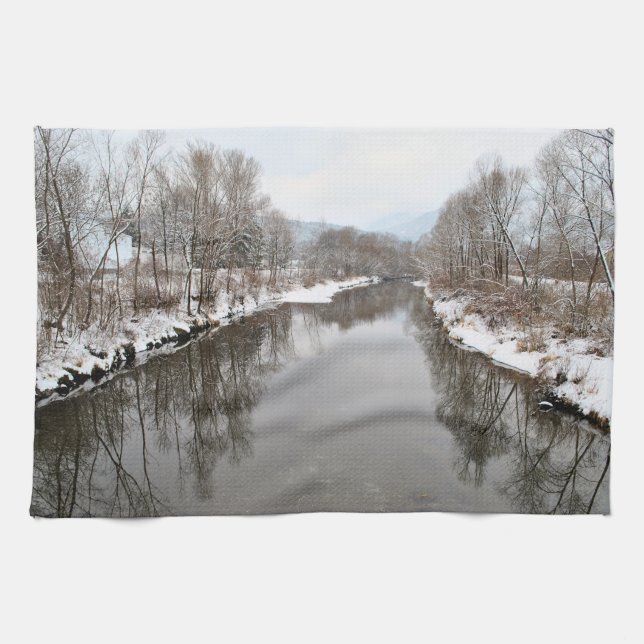 Bäume im Fluss Geschirrtuch (Horizontal)