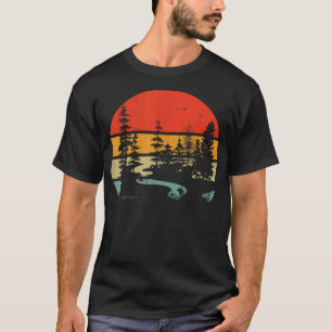 Bäume im Freien Natur Retro Wald Wandern T-Shirt