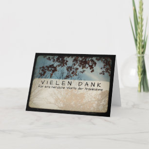 Bäume im Herbst gruss mit nur 3 Dankeskarte