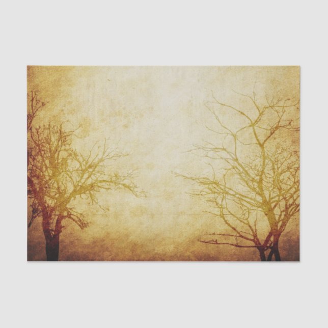 Bäume im Nebeln Seidenpapier (Vorderseite)