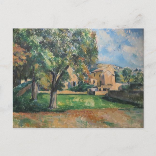 Bäume im Park, Jas de Bouffan von Paul Cezanne  Postkarte (Vorderseite)